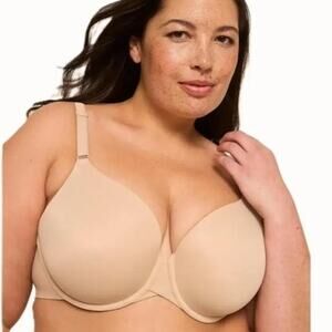 Cacique Totally Smooth Full Coverage Underwire Bra Nude Lightly Lined (36 DD)